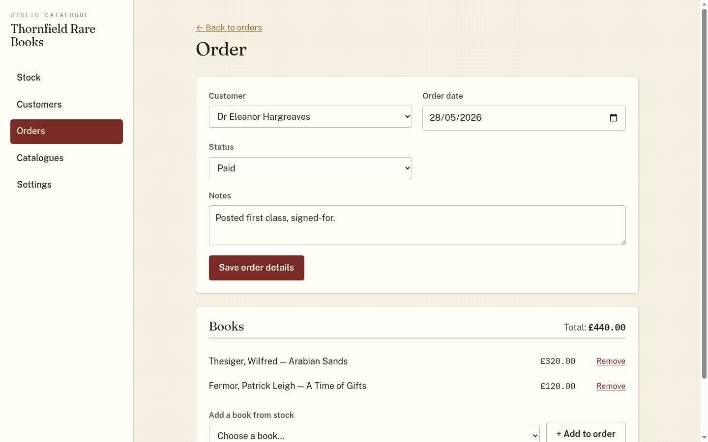 An order